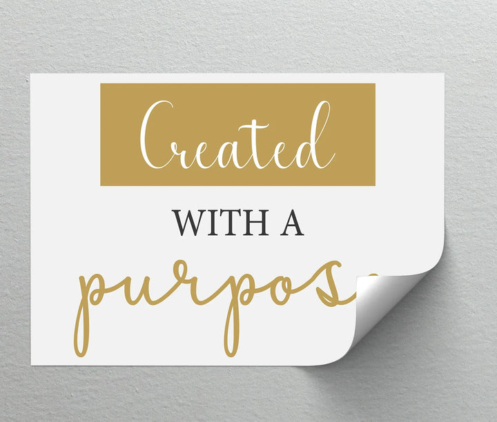 Created with a Purpose – Inspirational Canvas Print - MyPhotoStation
