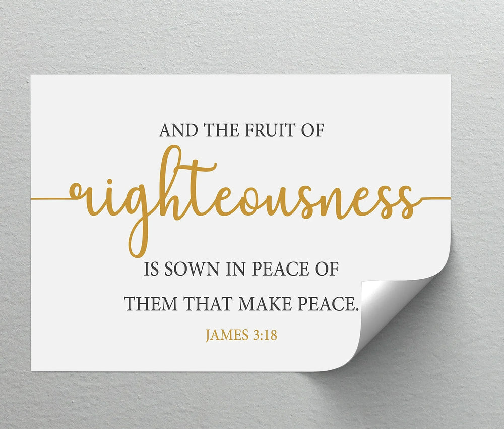 Fruit of Righteousness – James 3:18 Canvas Print - MyPhotoStation