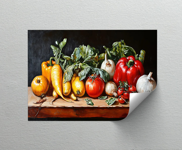 Farm-Fresh Harvest – Rustic Vegetable Still Life Kitchen Canvas Prints - MyPhotoStation