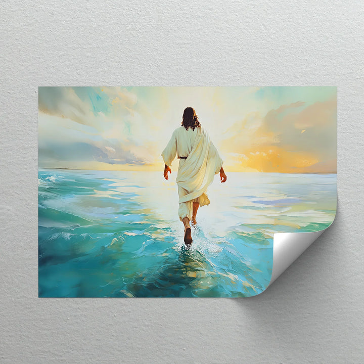 Peaceful Presence – religious sea painting wall print.

