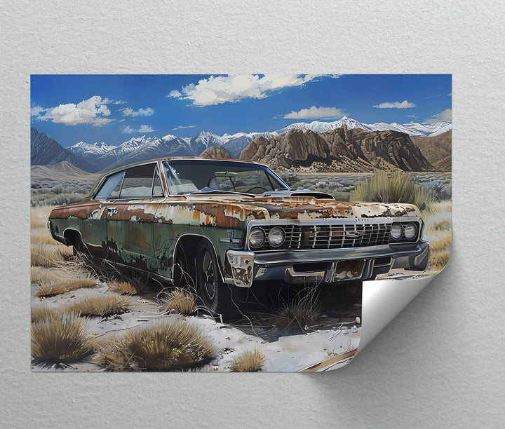 Rusted Chevy in Mountain Wilderness – Car Canvas Print