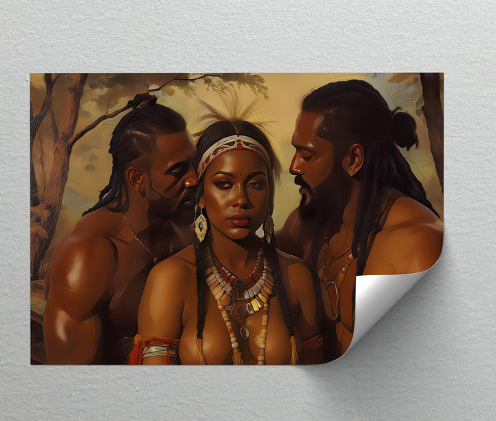 Tribal Seduction – Erotic Tribal Themed Canvas Wall Art | Framed Art