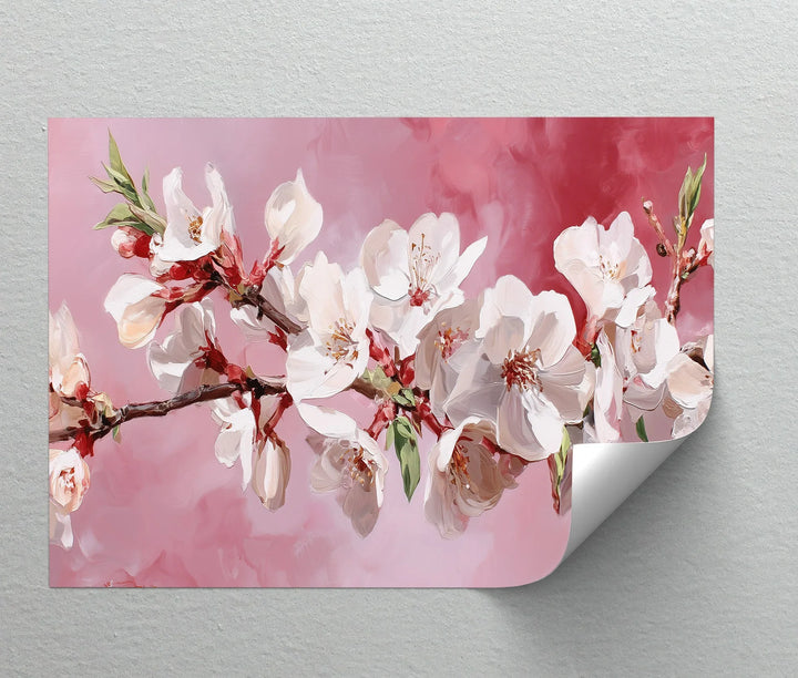 Blossoming Almond Branch – Pink Canvas Print - MyPhotoStation