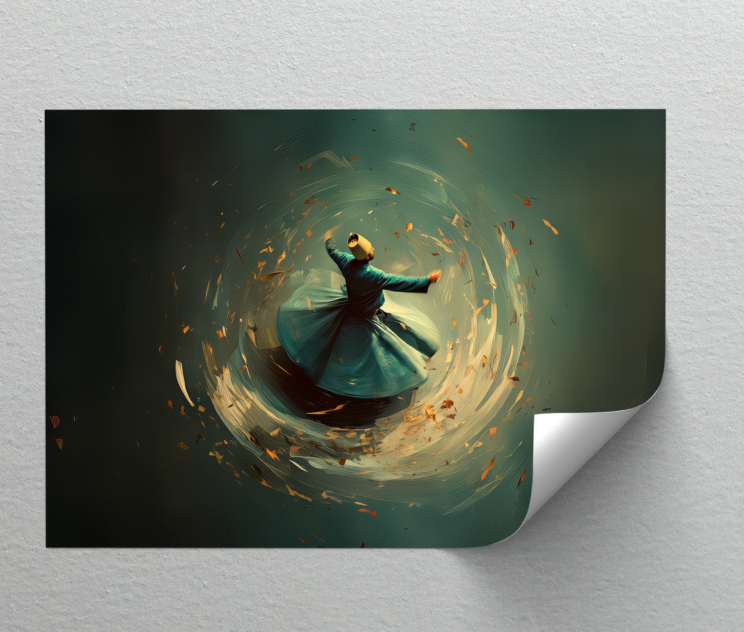 Whirl of the Soul – Sufi Dervish Spiritual Canvas Print