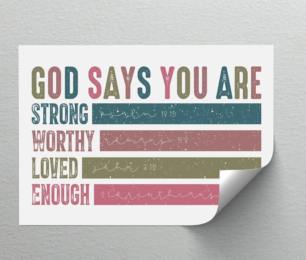 Scripture-based encouragement in retro tones

