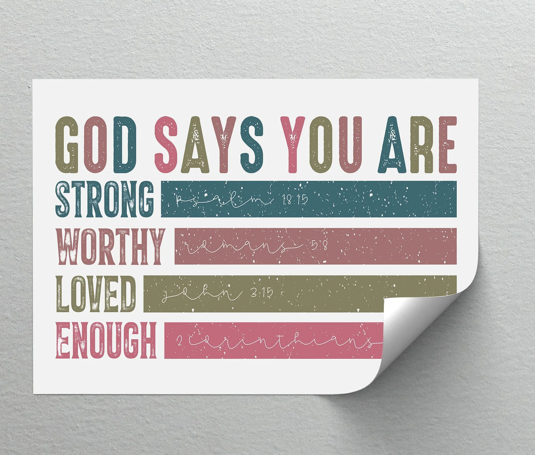 Scripture-based encouragement in retro tones

