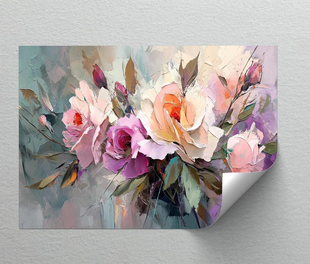 Romantic Rose Garden – Pink Floral Canvas Print - MyPhotoStation