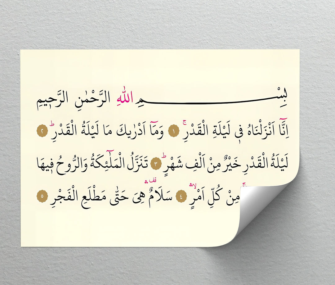 Eternal Night of Blessings – Surah Al-Qadr Islamic Wall Art