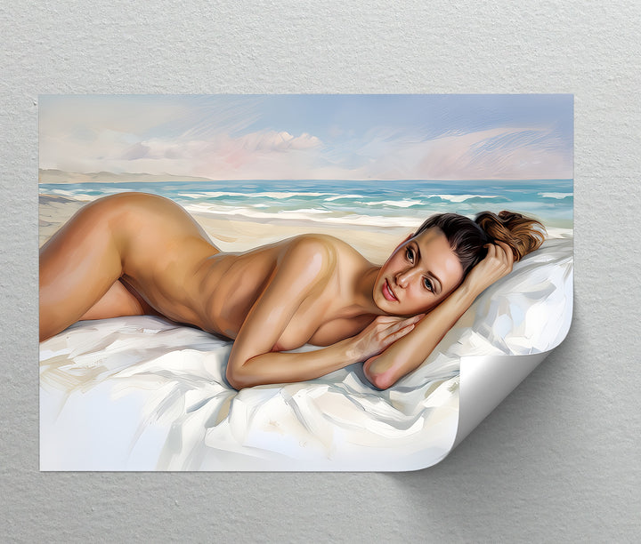 Bare Bliss – Nude Beach Framed Erotic Canvas Wall Art | Naked Art