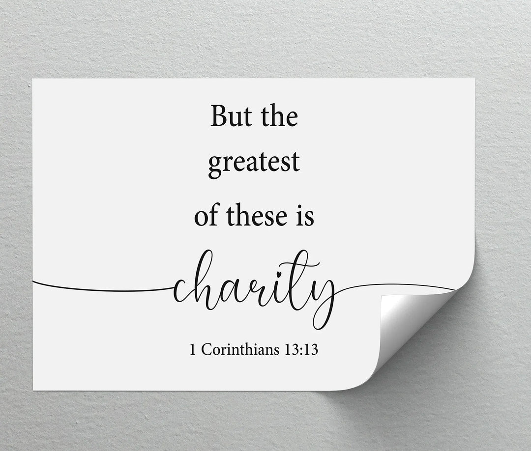 Inspirational Christian decor focused on love and giving

