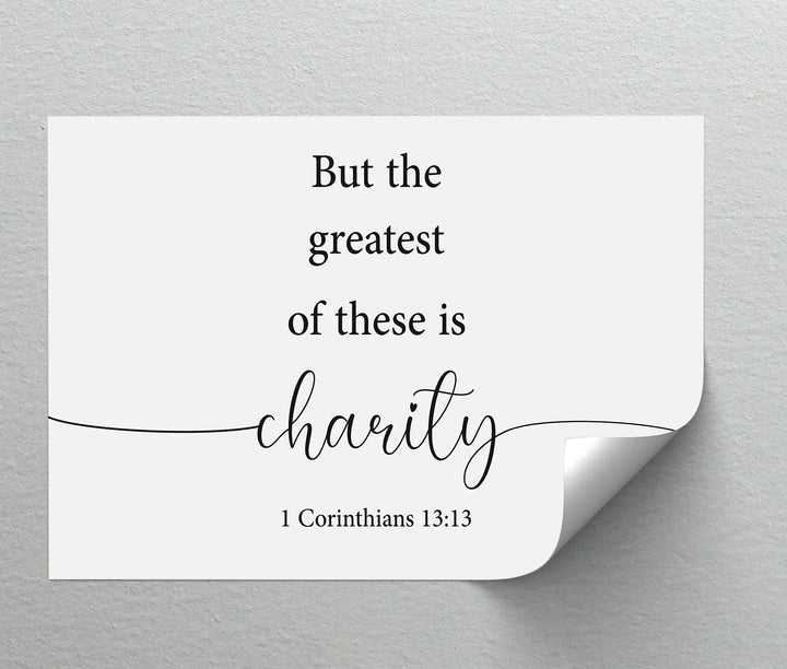 Inspirational Christian decor focused on love and giving

