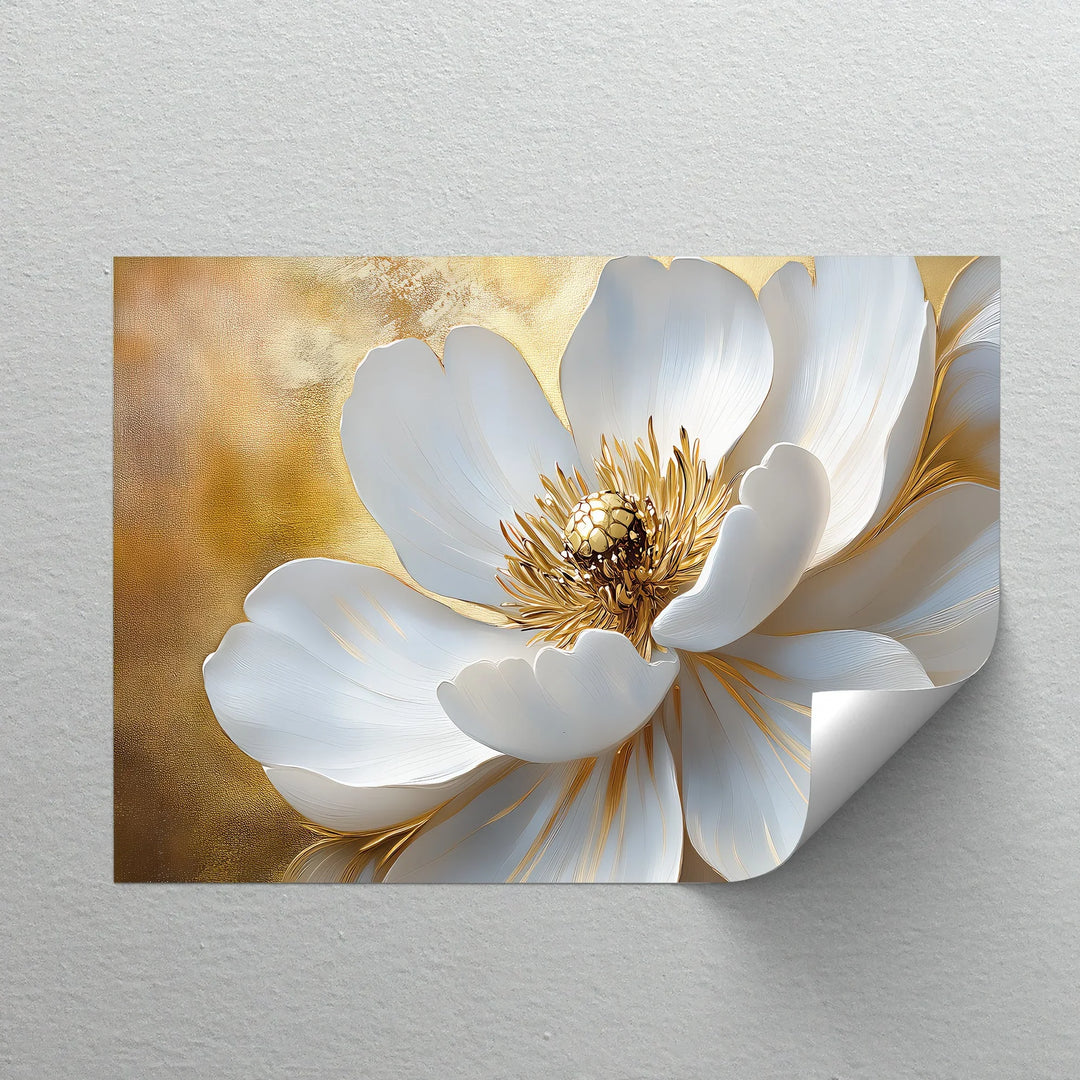 Cream Blossom Still Life – classic flower painting on canvas.

