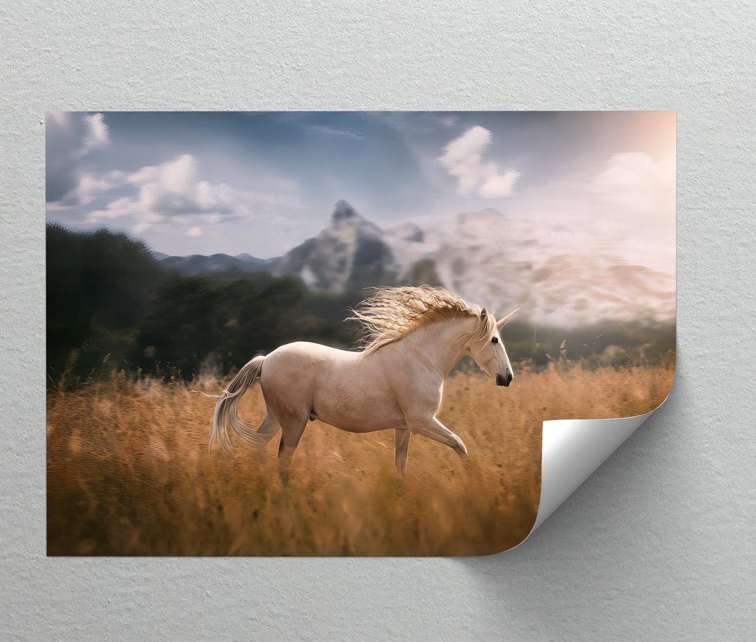 Regal Gaze – Chestnut Horse with Intense Stare Canvas Print