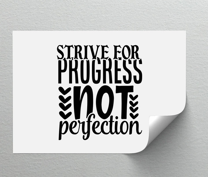 Strive for Progress Not Perfection – Inspirational Quote Canvas Print