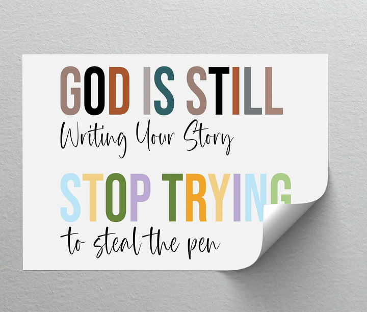 God Is Still Writing Your Story – Motivational Christian Canvas Print - MyPhotoStation
