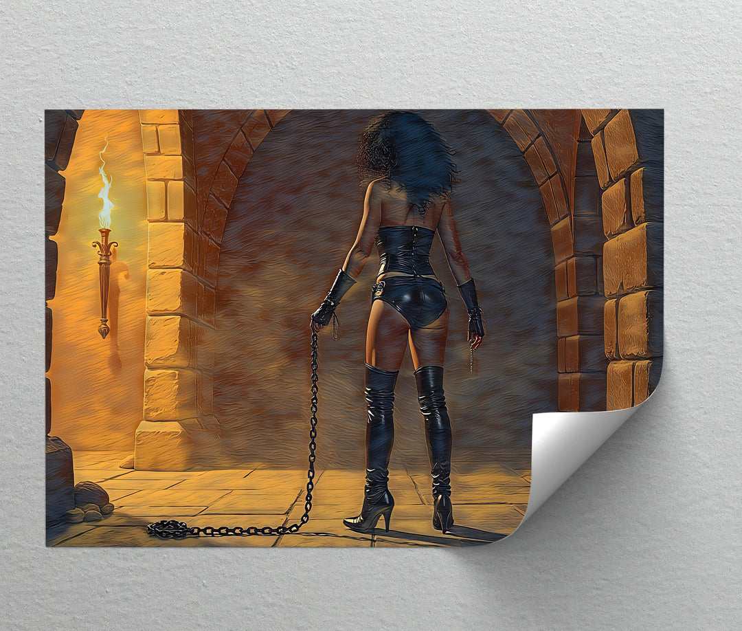 Dungeon Desire – Erotic Framed Canvas Wall Art | Nude Artwork
