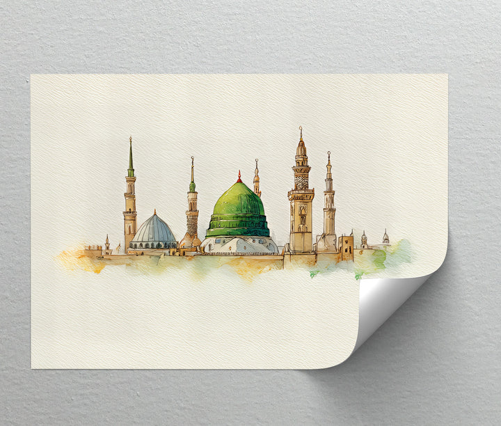 Al-Masjid an-Nabawi - Islamic Canvas Print