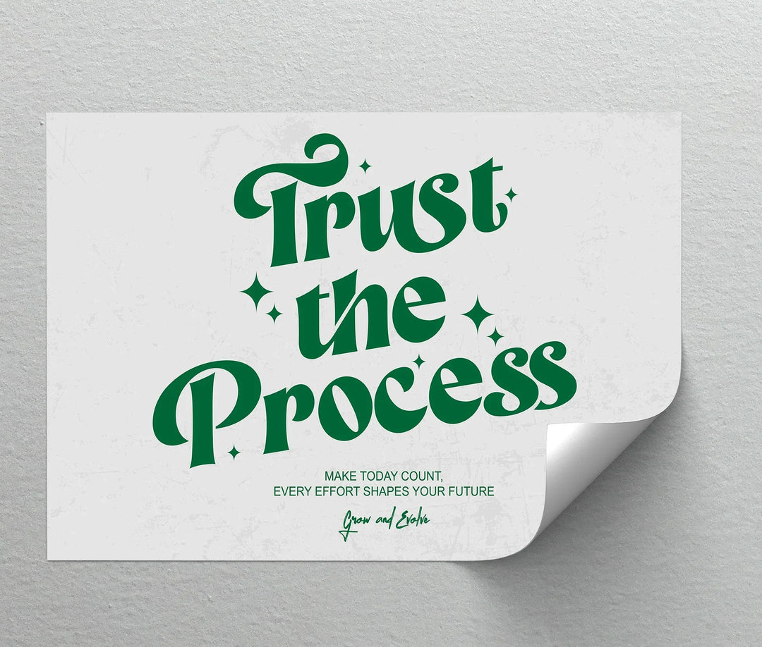 Trust the Process – Motivational Retro-Inspired Canvas Print