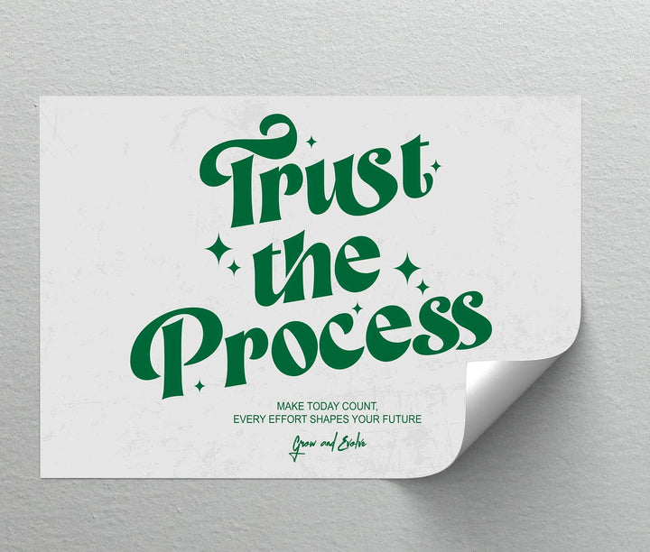 Trust the Process – Motivational Retro-Inspired Canvas Print