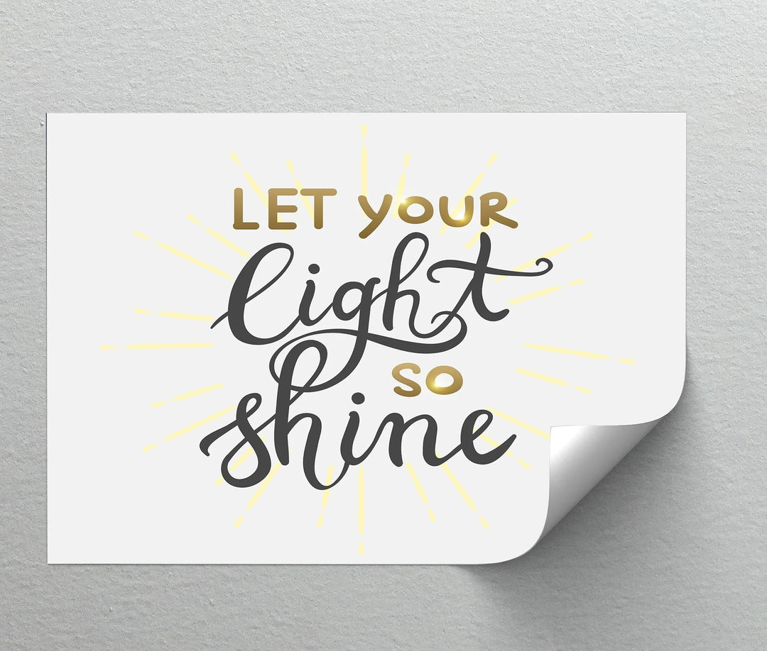 Let Your Light So Shine – Elegant Uplifting Canvas Print
