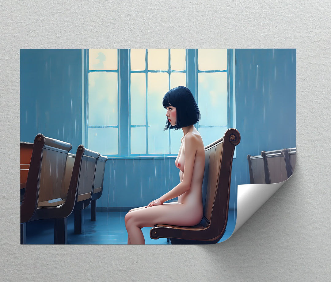Silent Rain – Erotic Canvas Wall Art | Framed Artwork