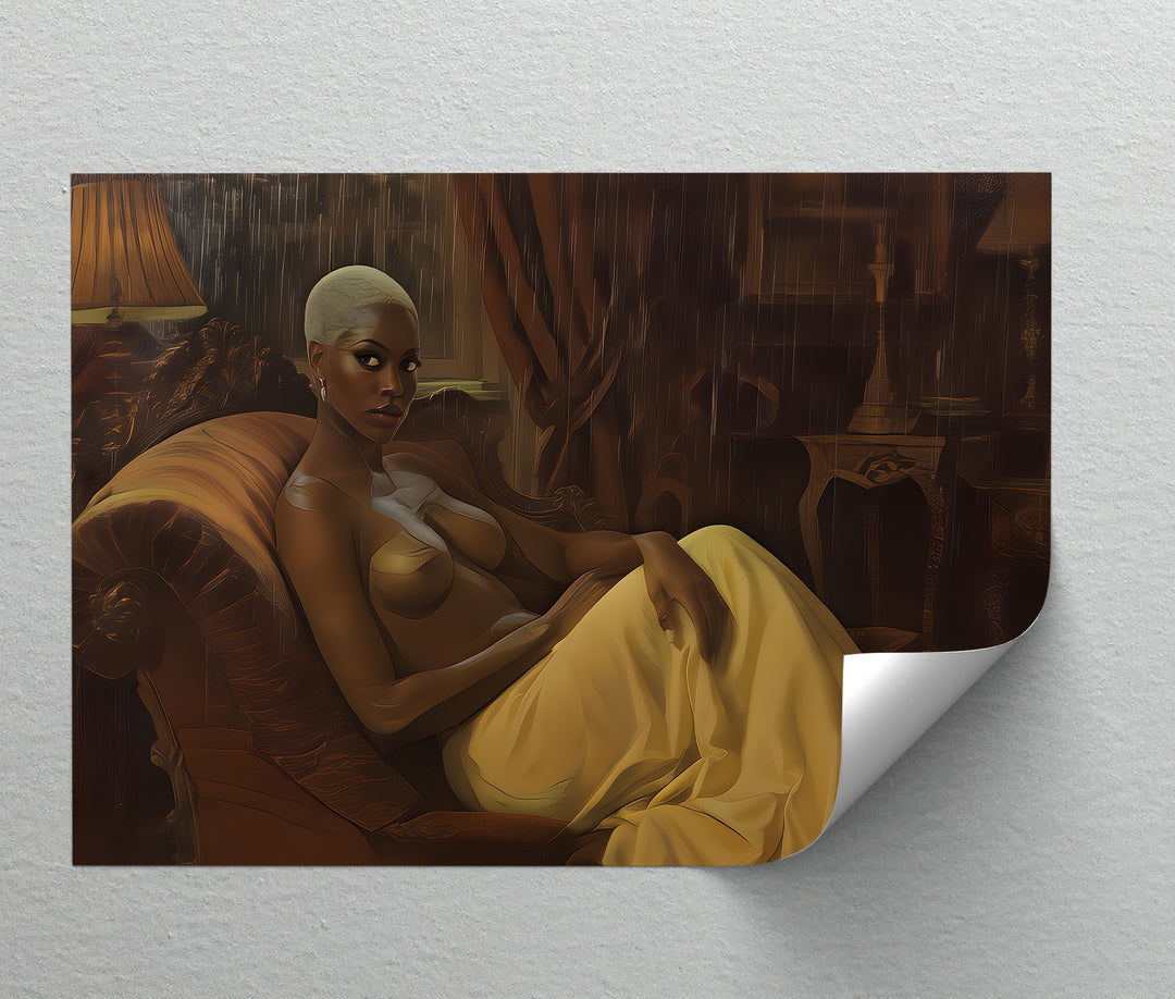 Velvet Rain – Erotic Dark Moody Canvas Wall Art | Framed Art