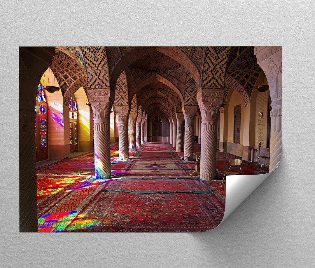 Radiant Stained Glass Serenity – Persian Canvas Print