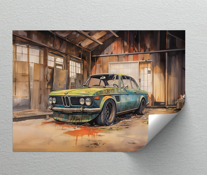 Abandoned BMW Classic – Car Canvas Print
