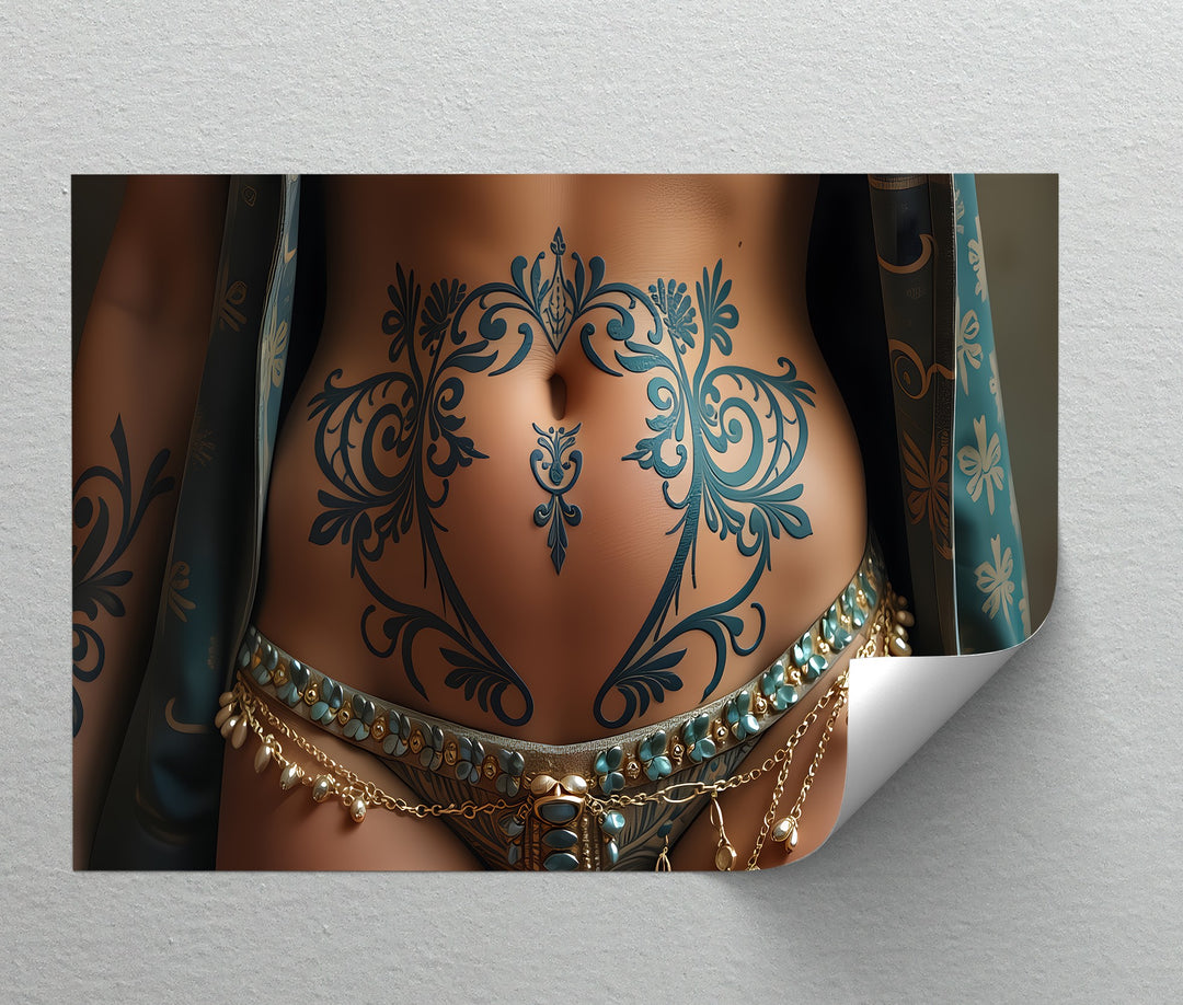 Ornate Desire – Erotic Tattoo Canvas Wall Art | Naked Art