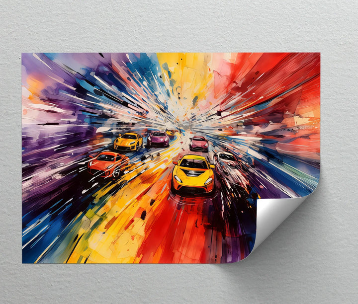 Color Burst Speedway – Car Canvas Print - MyPhotoStation
