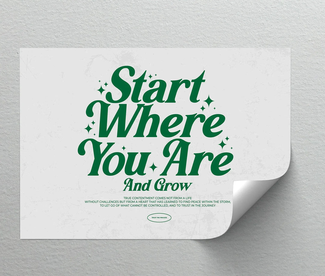 Start Where You Are - Motivational Canvas Print