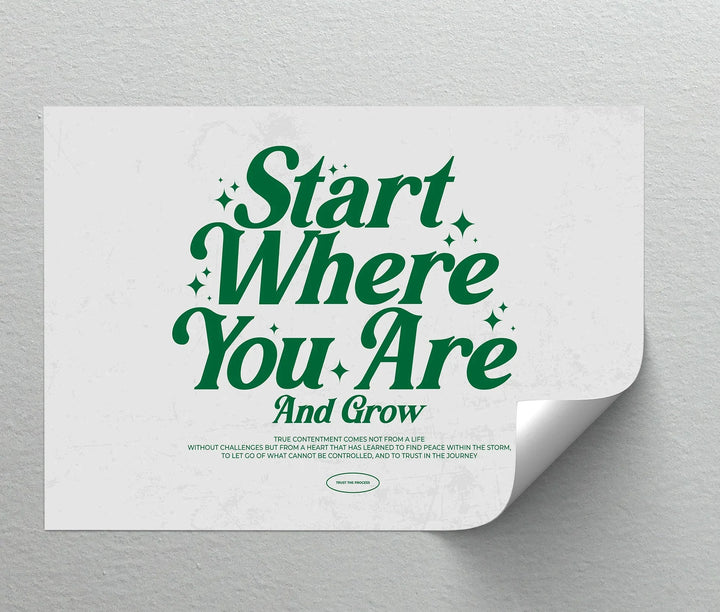 Start Where You Are - Motivational Canvas Print