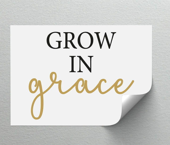 Elegant quote print featuring black and gold script

