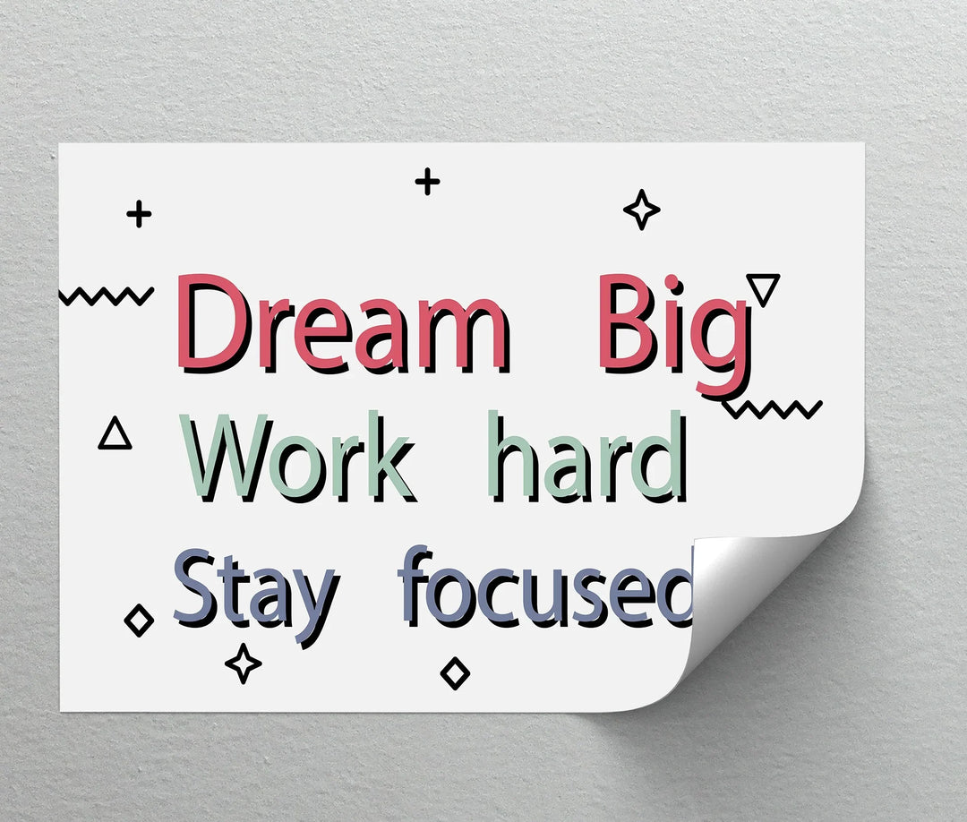 Dream Big Typography – Motivational Canvas Wall Art