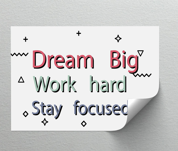 Dream Big Typography – Motivational Canvas Wall Art