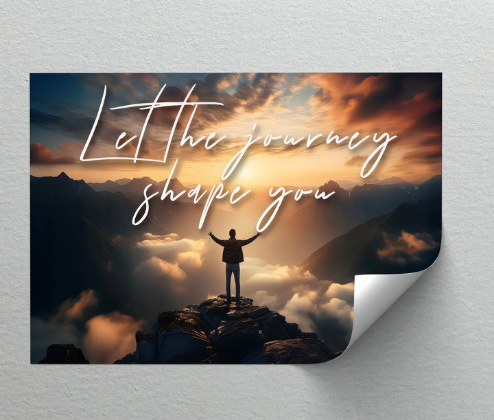 Let the Journey Shape You – Inspirational Mountain Canvas Print