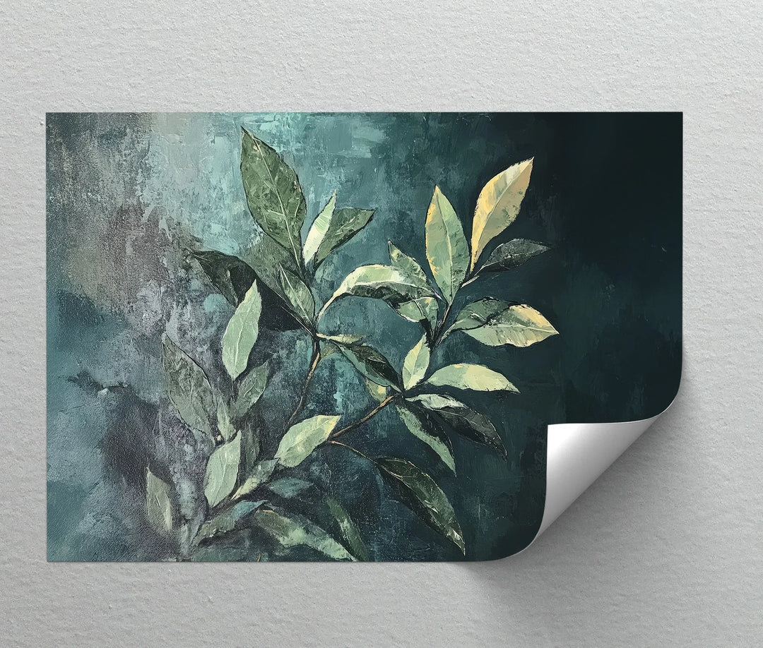 Shadowed Leaves – Botanical Greenery Canvas Print - MyPhotoStation