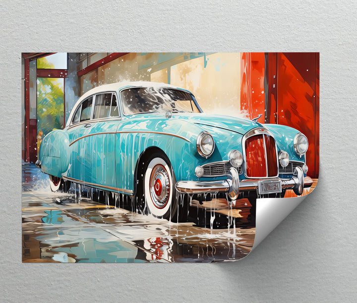 Aqua Shine – Car Canvas Print