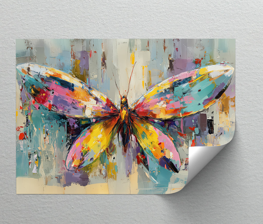 Radiant Transformation – Abstract Butterfly Canvas Print