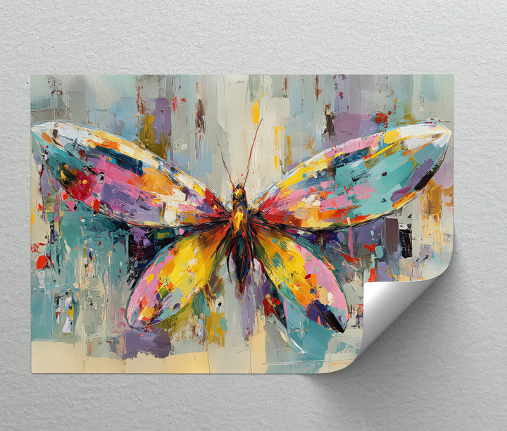 Radiant Transformation – Abstract Butterfly Canvas Print