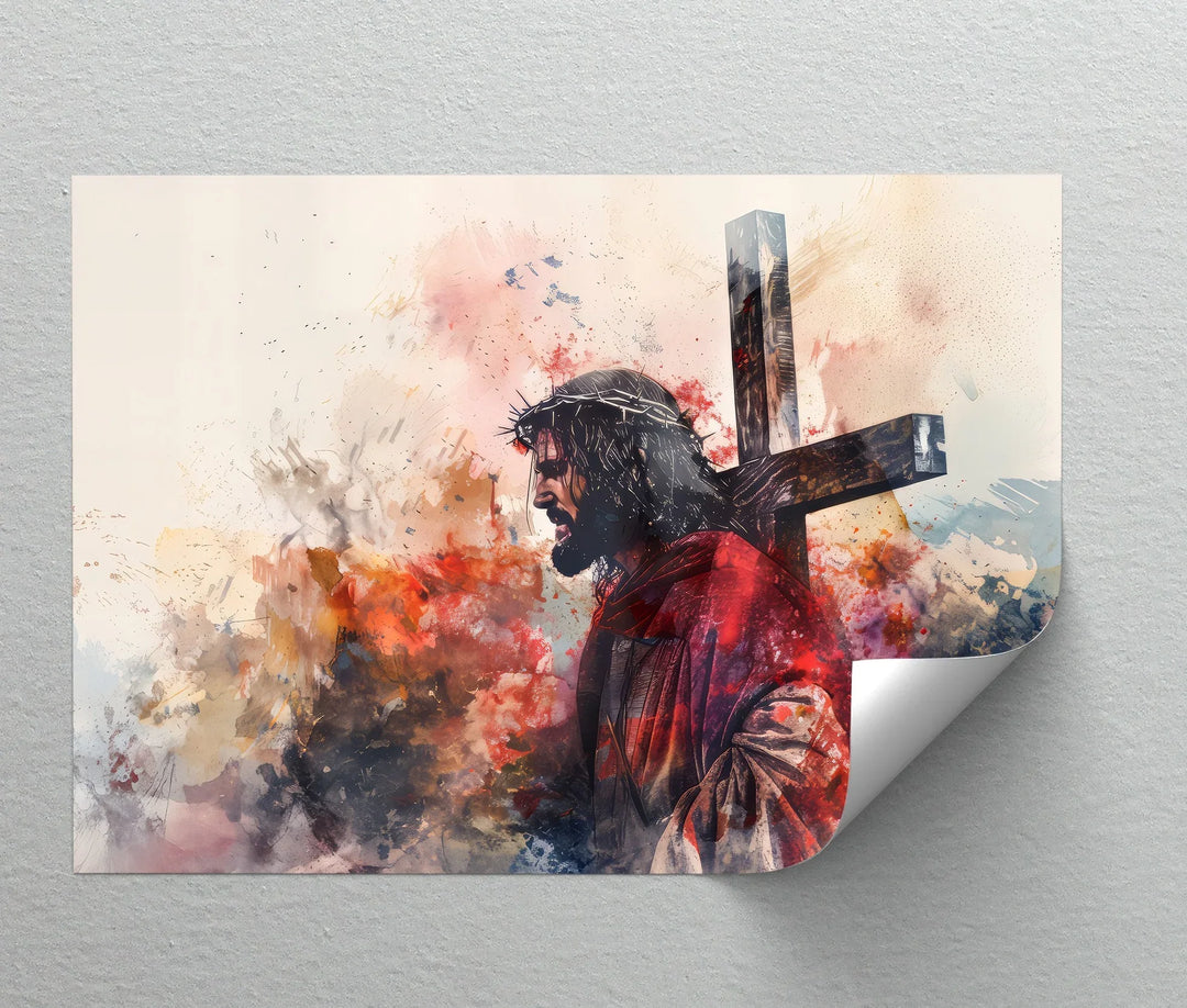 Crown of Thorns – Jesus Carrying the Cross Canvas Print