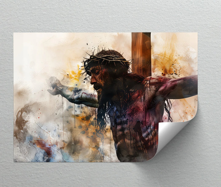 The Ultimate Sacrifice – Crown of Thorns Crucifixion Canvas Print