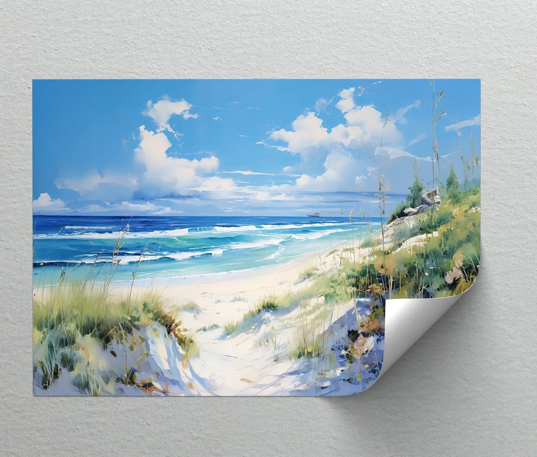 Coastal Calm – Tranquil Seaside Dunes Canvas Print - MyPhotoStation
