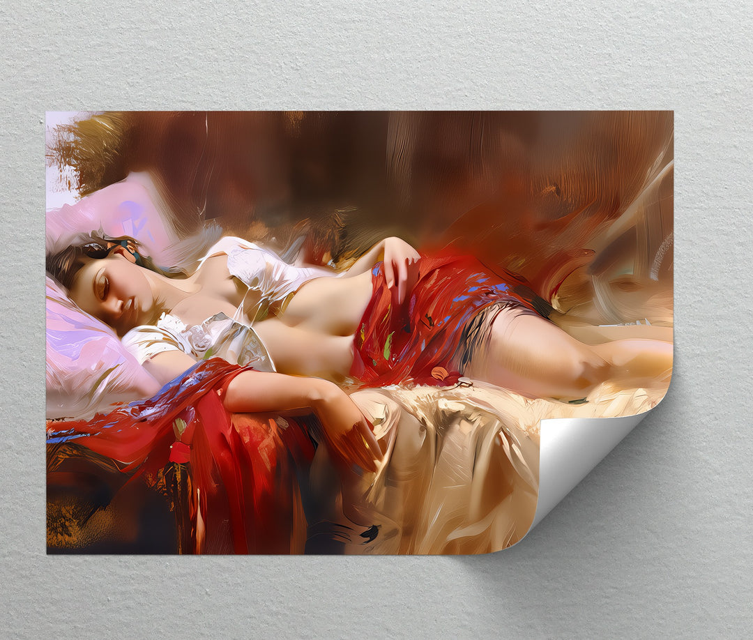 Velvet Repose – Erotic Abstract Canvas Print | Romantic Bedroom Wall Art