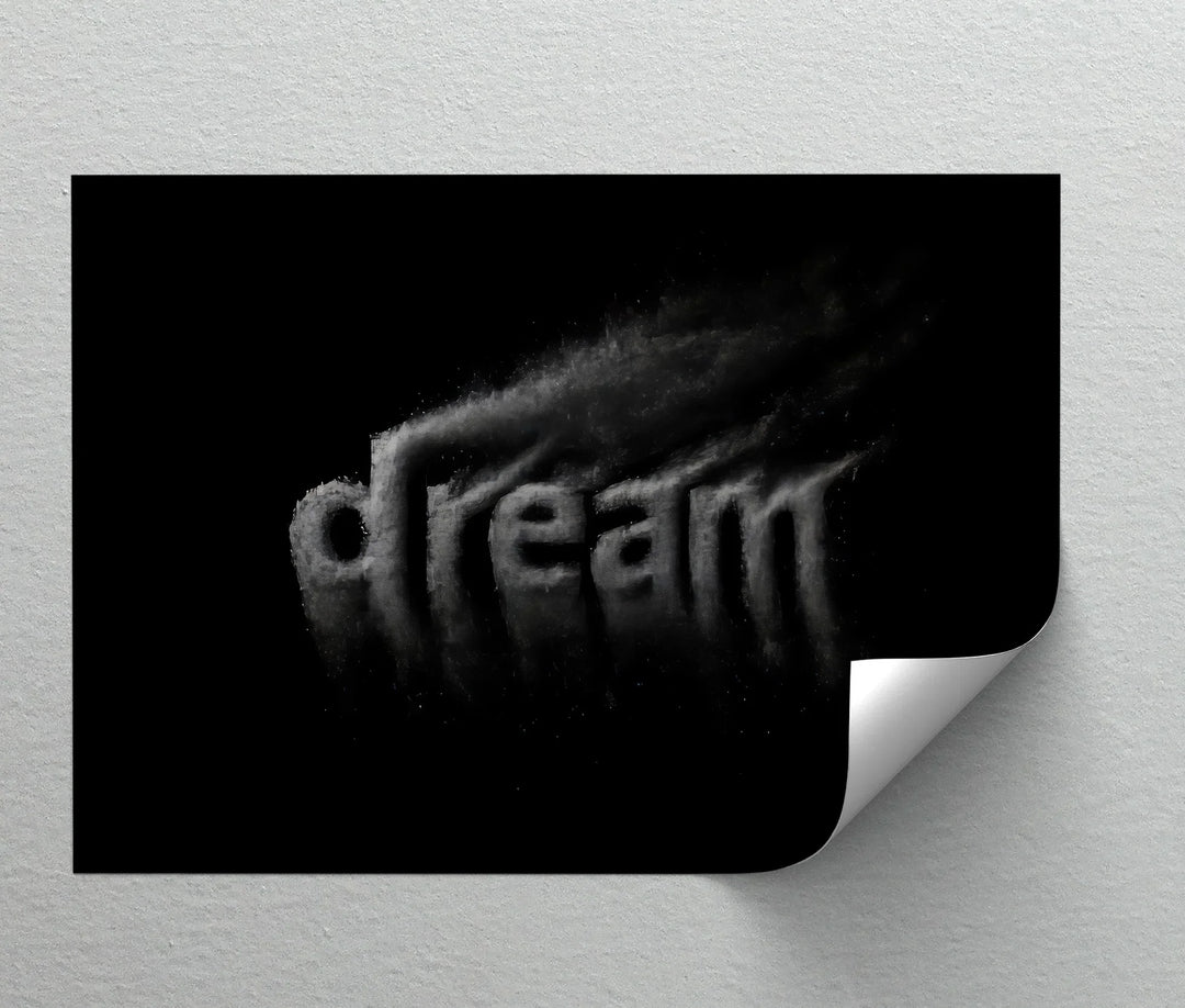 DREAM – Smoky Typographic Canvas Print