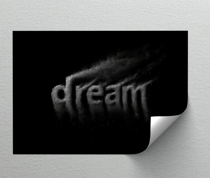 DREAM – Smoky Typographic Canvas Print