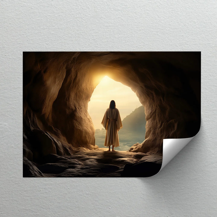 The Light of Resurrection – Jesus Emerging from the Tomb Canvas Print - MyPhotoStation