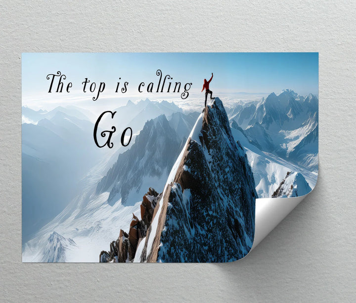 Answer the Call – Mountain Peak Motivational Canvas Print