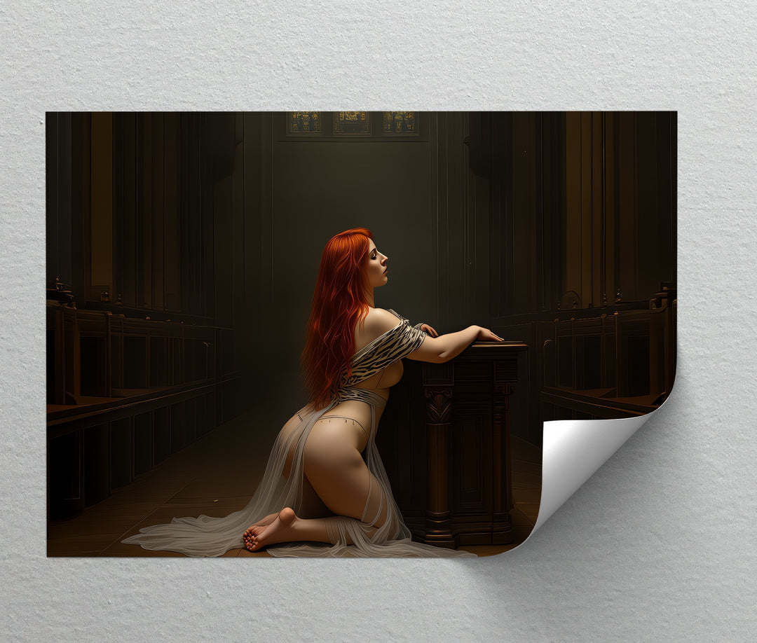 Divine Longing – Sexy Erotic Canvas Wall Art | Large Framed Bedroom Artwork