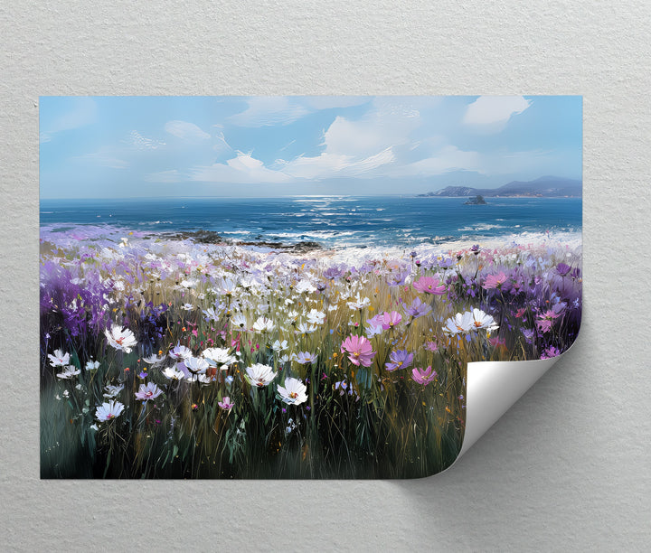 Coastal Bloom – Seaside Wildflower Canvas Print